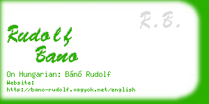 rudolf bano business card