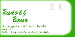 rudolf bano business card
